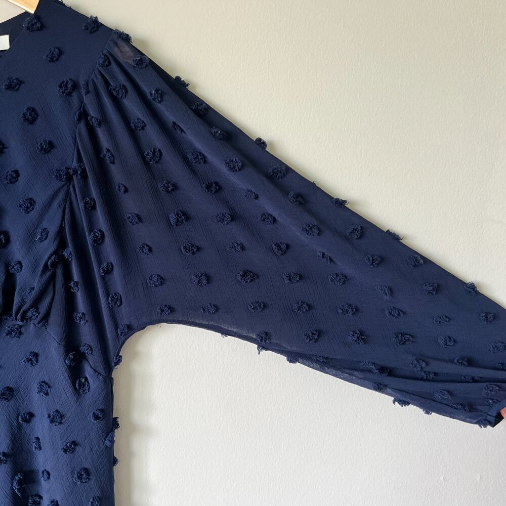 Anthropologie Eri + Ali Michaela Textured Dot Dress Size 8 - Picture 8 of 13